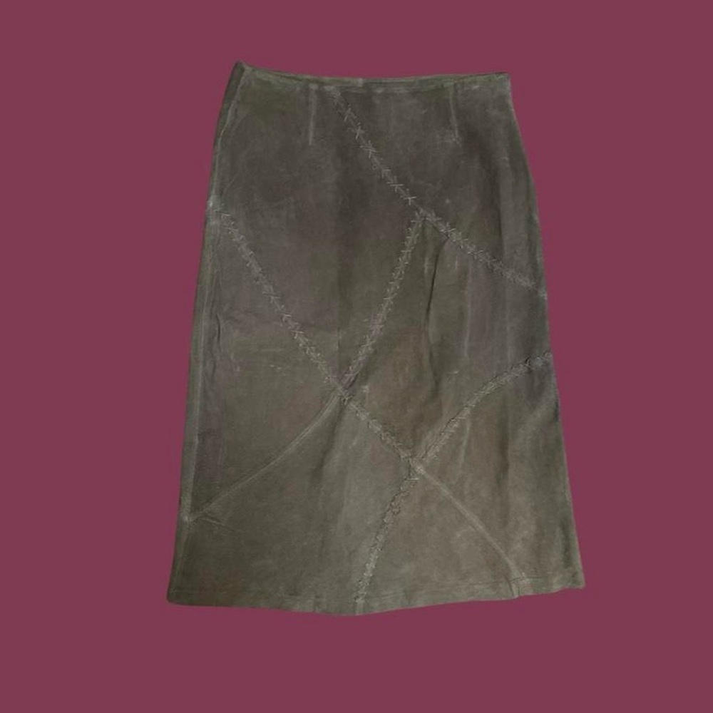 Vintage Y2K leather maxi skirt